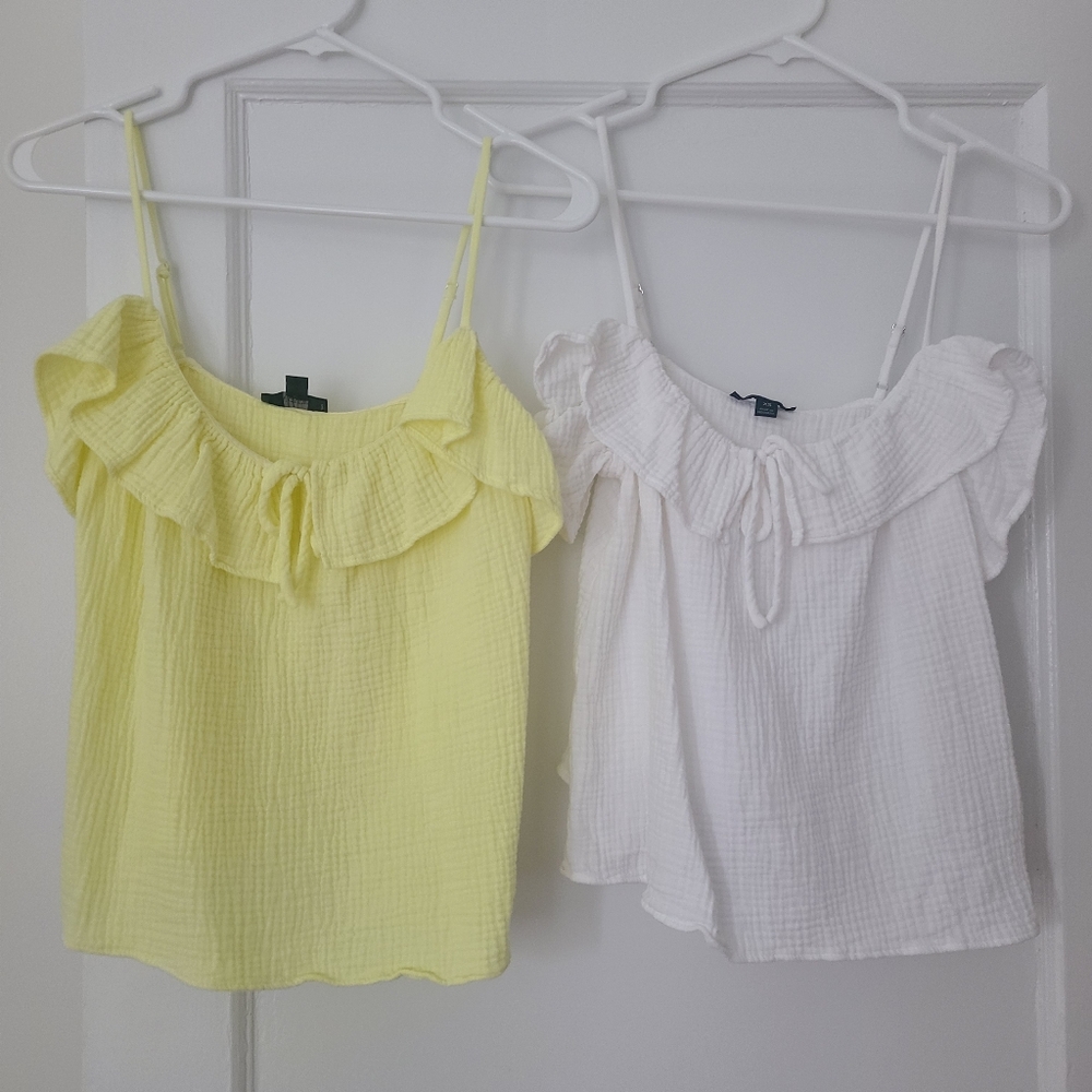 Set of 2 J. Crew gauze tops